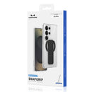 Keephone SnapGrip Premium Ultra Clear Case with Foldable Leather Kickstand | MagSafe Compatible - Galaxy S26 Ultra (Black) (SNAPGRIP)