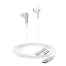 Digital Ergonomic USB-C Earphone w/ Mic, Universal (L3) White