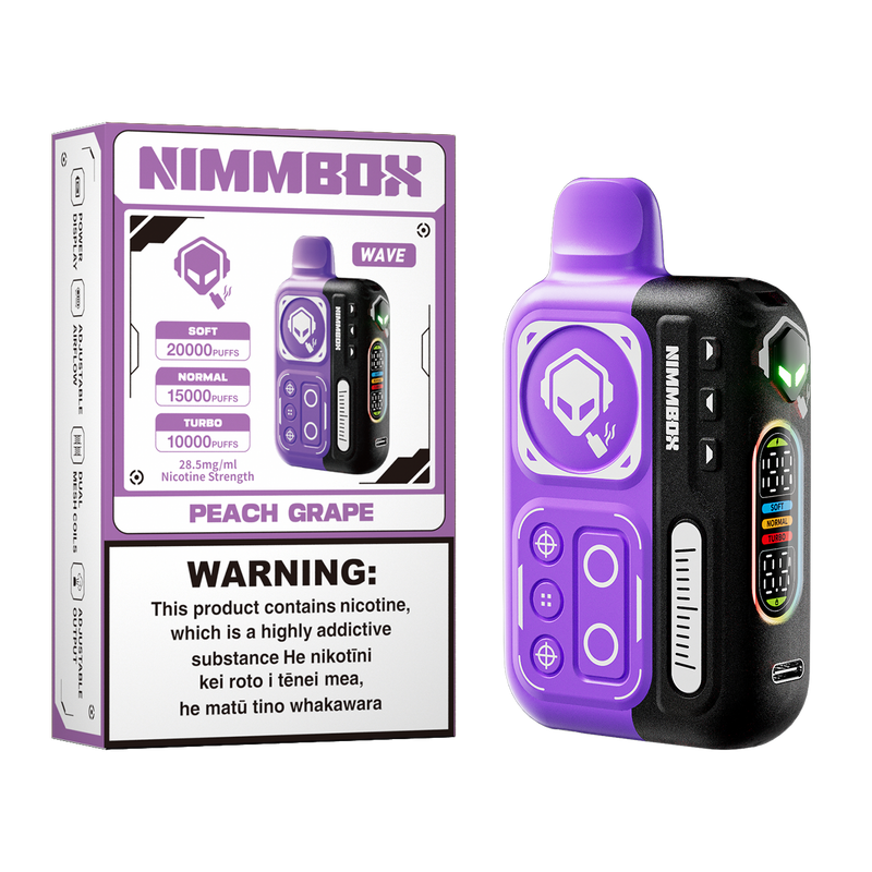 Nimmbox Wave Kit with Three Smart Modes & Up to 20000 Puffs - Grape