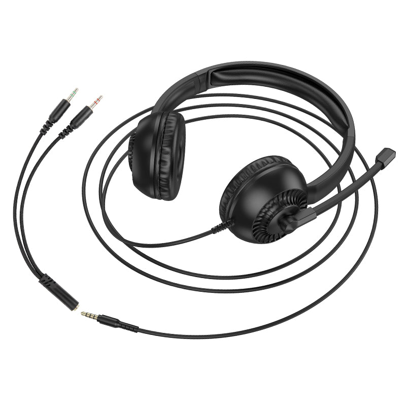 Wired Computer Headset with 270° Rotatable Microphone (W112)