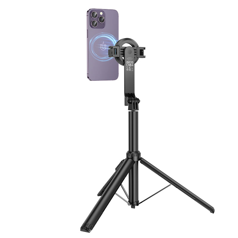 Premium Bluetooth Selfie Stick w/ 1.5m Tripod, V5.2 Remote, Magnetic Phone Holder (K25)