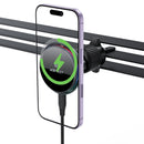 25W Qi2 Wireless Charging Phone Holder for Air Vent, with Active Cooling, Ambient Light (D61)