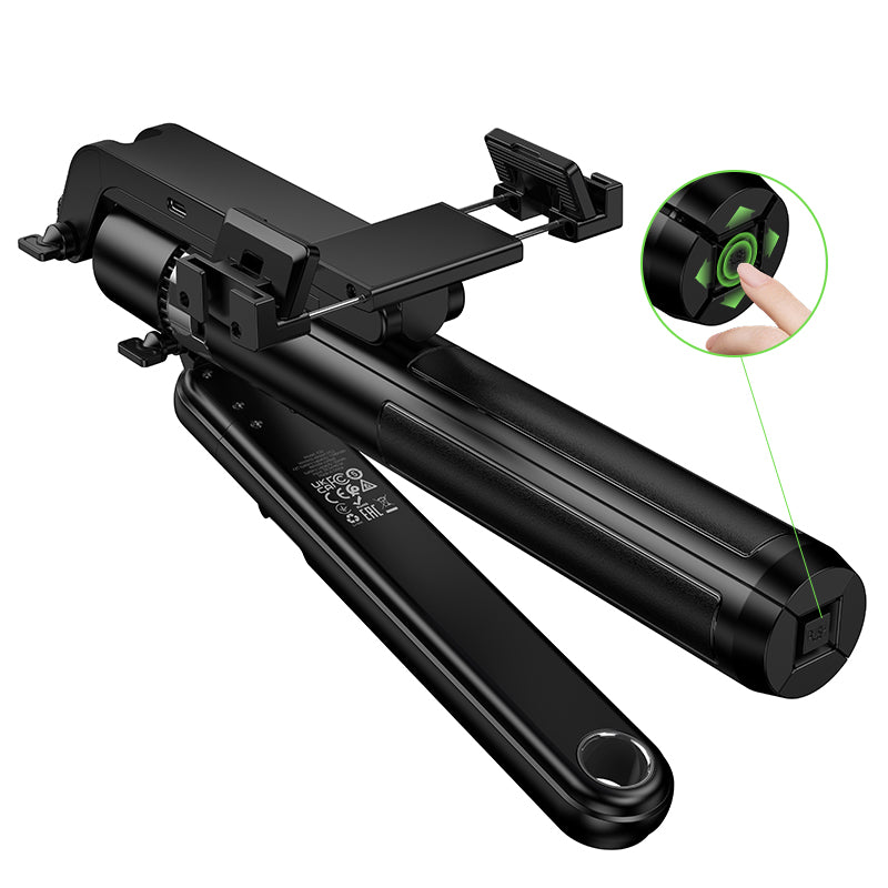 Automatic Face Tracking Selfie Stick with 1.81m Quadpod, Camera Mount, 360' Rotation, Gimbal Stablizer, AI Hand Gesture Recognition, AI Smart Follow Up (K32)