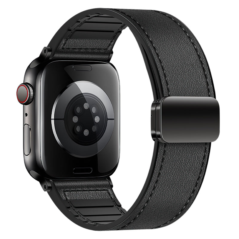 Leather Watch Strap with Magnetic Buckle for Apple Watch (WA34)