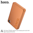 Magnetic 20W PD+QC Wireless Charging Power Bank with Digital Display, 15mm Ultra Thin, Orange Metallic Body (10000mAh) (Q34)