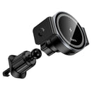 15W Wireless Charging Magnetic 2-in-1 Air Vent Phone Holder – Magnetic or Clamp Mount (HW35)