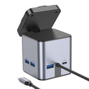 PD 100W 9 in 1 USB-C Multi Function Docking Station with Magnetic Charging Pad (HB49)