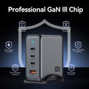 100W 4-Port PD GaN Ultra Fast Desktop Charging Station with 3x USB-C, 1x USB-A, 1.8M Power Cord (AU9)
