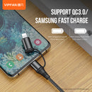 60W 4 in 1 Fast Charge USB Cable w/ Nylon Braided Wire (X19)