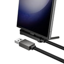 36W Nylon Braided Zinc Alloy Cable with Metallic Kick Stand (U150) USB A to USB C