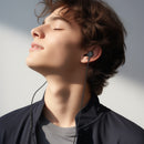 Ergonomic USB-C Earphone Universal w/ Digital Microchip, Nylon Wire (L2) Black