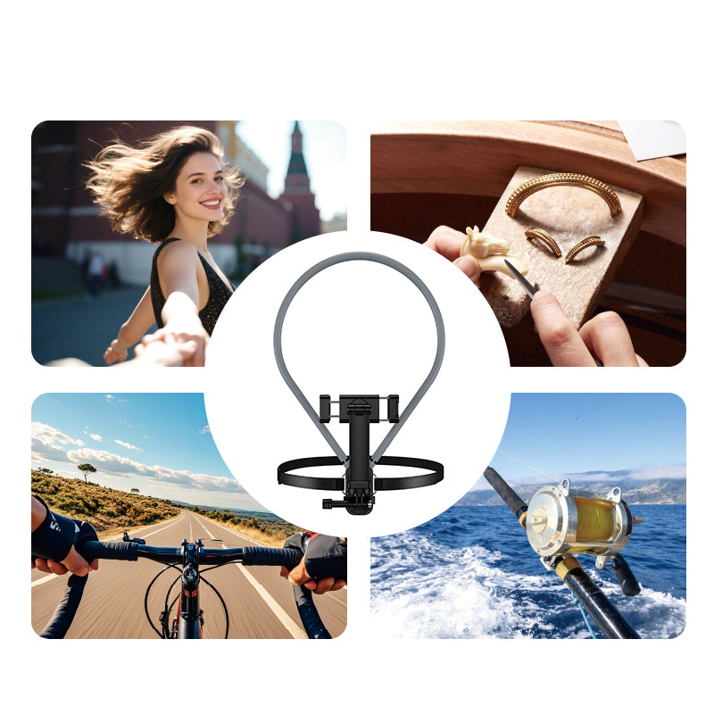 Universal Hands-Free Neck Mount Phone Holder & Action Camera Mount (K30)