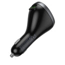 60W Super Fast Car Charger & Cigarette Lighter Splitter | 3 Ports (2 USB-C + 1 USB-A) & LED Display (Z61A)
