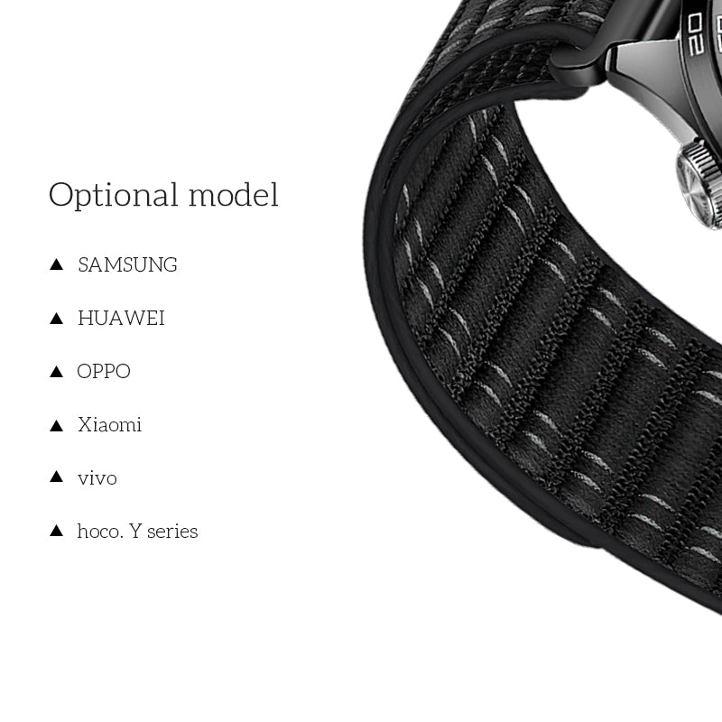 Universal Fabric Watch Strap with Velcro Loop for Non-Apple Watch including HOCO Watch, Samsung, Huawei, Xiaomi, Vivo, OPPO etc (WH15)