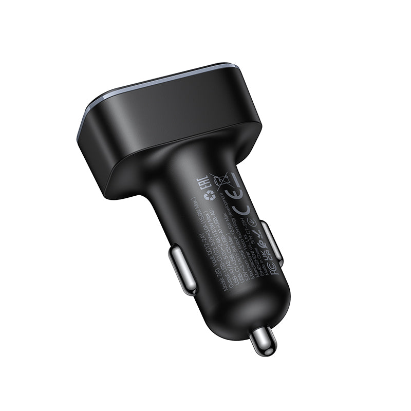15W 4-Ports Car Charger with 2x USB-A, 2x USB-C Outputs (Z63)