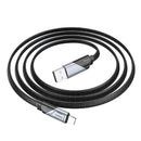 Metallic Flat Nylon Braided Fast Charging Cable (U119) 1.2 Meter