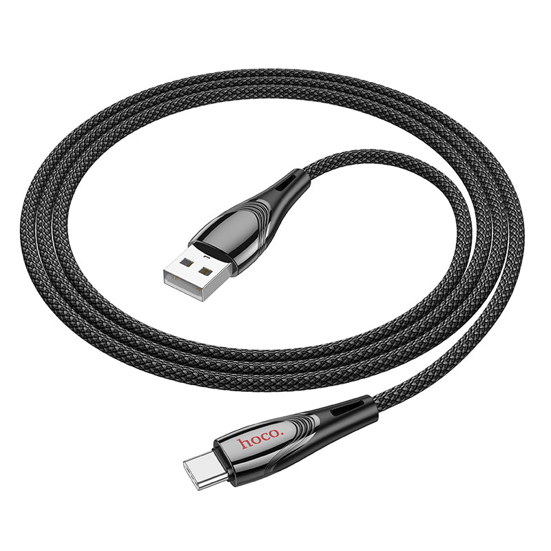3A Nylon Braided Metallic USB Cable - Type C (U133)
