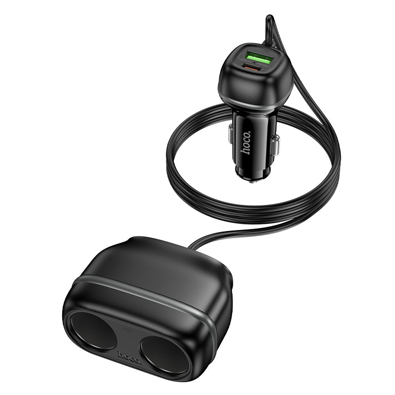 48W PD+QC Super Fast Car Charger w/ 2 x Cigarette Lighter Hub up to 240W (Z59)