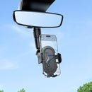 Ultra Thin Rear View Mirror Phone Holder w/ Dual Joint (H88)