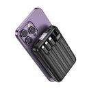 Magnetic 22.5W PD+QC Wireless Charging Power Bank w/ 4 Built-in Cables, Kick Stand (10000mAh) (J135)