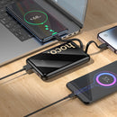 22.5W PD+QC Power Bank w/ 2 Built-in Cables, LED % Display (10000mAh) (Q37)