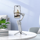 Automatic Face Tracking 3 Axis Smart Gimbal with LED Fill Light, Built in Mini Tripod, V5.2 Remote (K24)