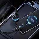 24W 4-Ports Fast Car Charger with 2x USB-C, 2x USB-A, LED Ambient Light (Z69)