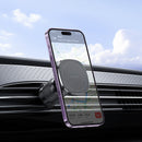 Strong Magnetic Air Vent Phone Holder w/ Hook Locking, Ring Metal Plate (H34)