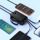 22.5W PD+QC Power Bank with 4 Built-in Cables, Digital Display, 2x LED Lights (30000mAh) (J173A)