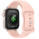 Pink Smart Watch w/ Call Feature, 3~5 Days Battery Life, IP67 Waterproofing, Menstrual Cycle Tracking for women (Y32)