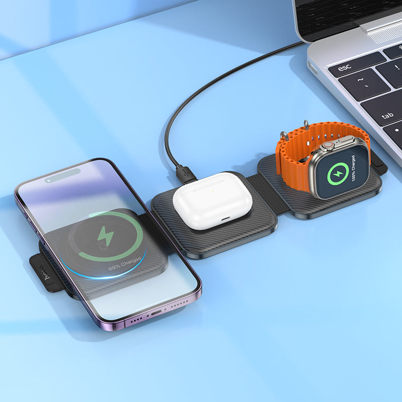 15W 3-in-1 Wireless Fast Charger with Foldable Compact Design (CQ4)
