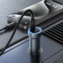60W PD Dual USB-C Super Fast Car Charger with LED Ring Light (Z54B)