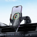 15W Wireless Charging Phone Holder for Windshield & Dashboard w/ Transparent Design (HW34)
