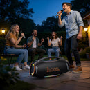 300W RMS / 550W Peak Premium Bluetooth Speaker with Dynamic LED Light, Multi-Mode Playback, Strong Bass, 2 Wireless Microphone (HT4 Max)
