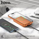 Magnetic 20W PD+QC Wireless Charging Power Bank with Digital Display, 15mm Ultra Thin, Orange Metallic Body (10000mAh) (Q34)