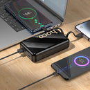 22.5W PD+QC Power Bank w/ 2 Built-in Cables, LED % Display (20000mAh) (Q37A)