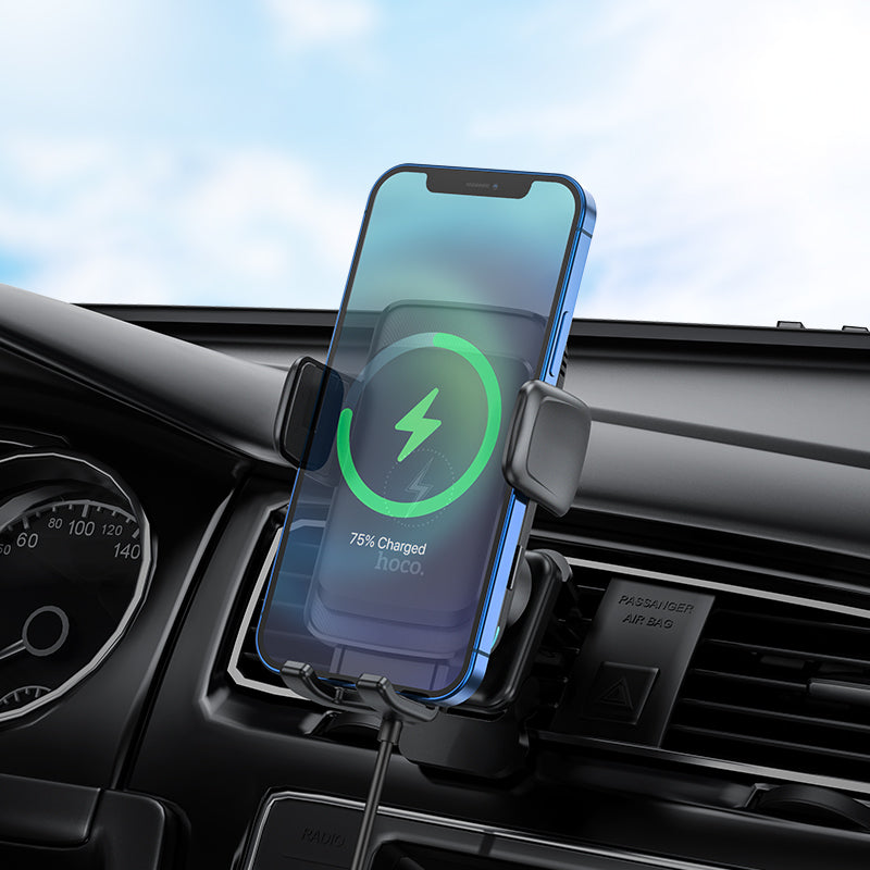 Advanced Wireless Charging Car Mount with Auto-Alignment & Multi Fittings (S35)