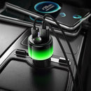 42W FM Car Kit with PD+QC, LED Display, LED Ambient Light (E166)