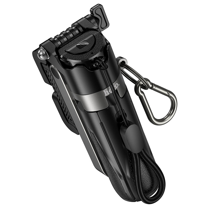 Mini Size Bluetooth Selfie Stick w/ 39cm Height Quadpod, V5.2 Remote, Secure Strap & Buckle (K27)