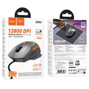 Ergonomic 6-Button Wired Gaming Mouse with LED Light, 12800 DPI (GM52)