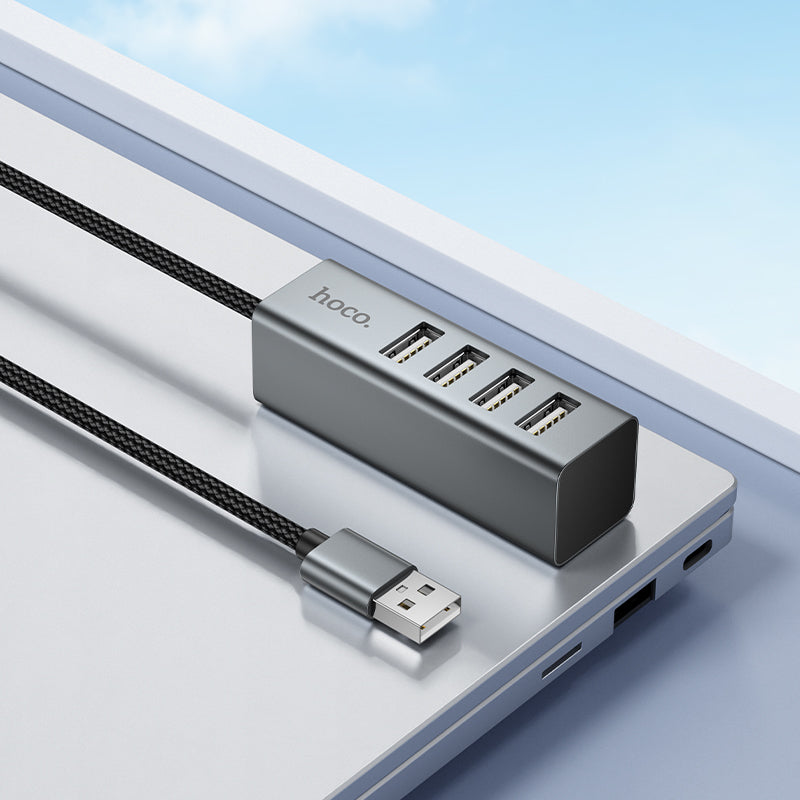 USB-A to 4x USB-A 4 in 1 USB Expansion Hub, 1.0M Wire, USB 2.0, 480MB PS (HB1A)