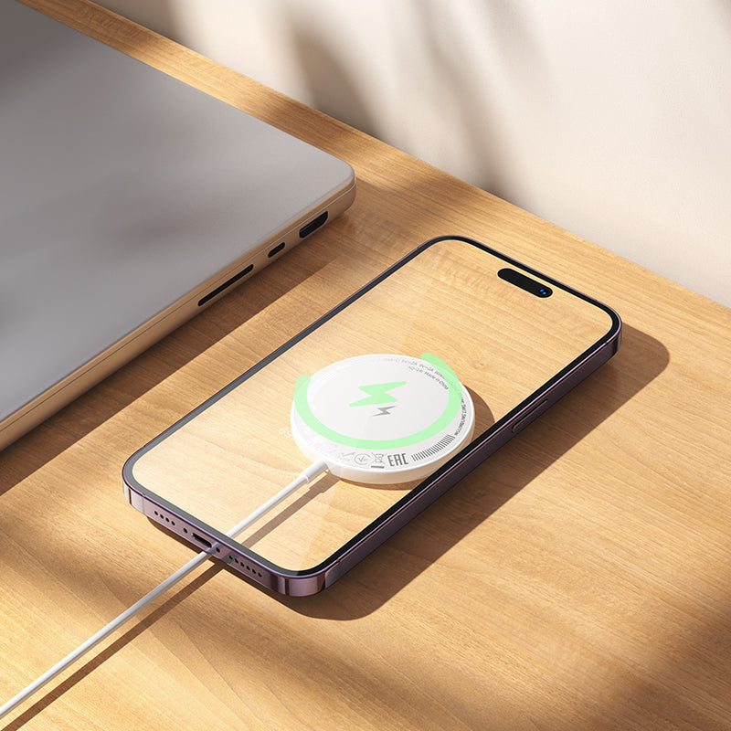 Ultra Thin 15W Magnetic 2 in 1 Wireless Charger w/ Digital Display (CW61)