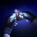 Mobile Gaming Finger Sleeves (2-Pack) Ultra-Thin Silver Fiber (GA21)