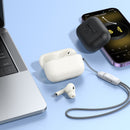 TWS Earbud w/ 7 Hour, Battery % Display, ANC Noise Cancelling, Leather Case & Strap (EQ9 PLUS)