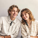 Dual Wireless Digital Microphone w/ USB-C Connector + Lightning Adaptor, DSP Noise Cancellation (L20A)