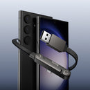 36W Nylon Braided Zinc Alloy Cable with Metallic Kick Stand (U150) USB A to USB C