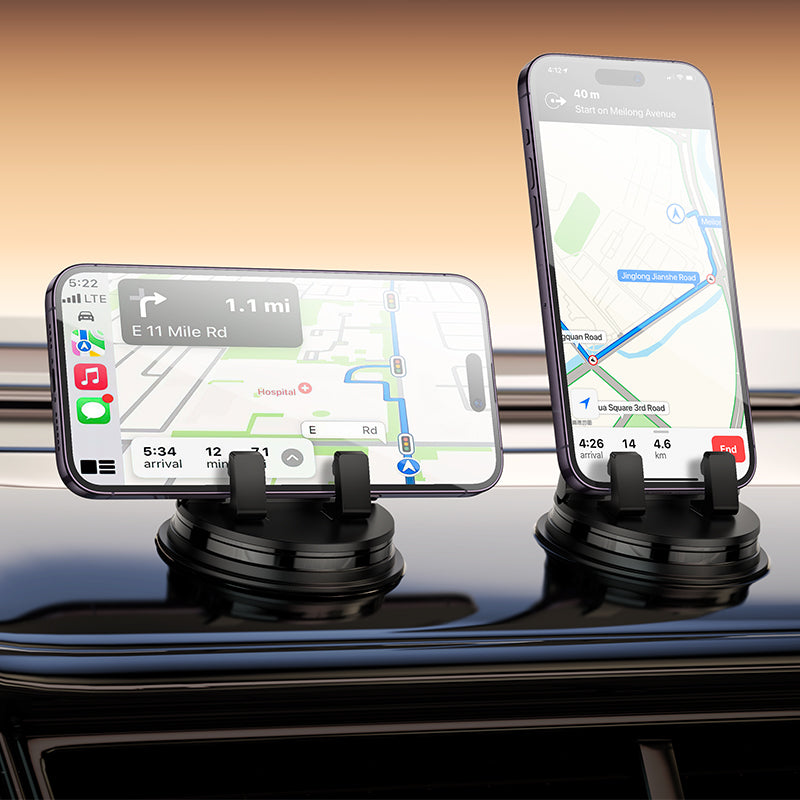 Dashboard Phone Holder w/ Stable Base, Sturdy Fitting, Rotatable (H55)