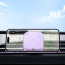 15W Magnetic Wireless Fast Charging Phone Holder for Air Vent w/ Clear Crystal Accent (HW17)