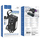 22.5W PD+QC Power Bank with 4 Built-in Cables, Digital Display, 2x LED Lights (30000mAh) (J173A)