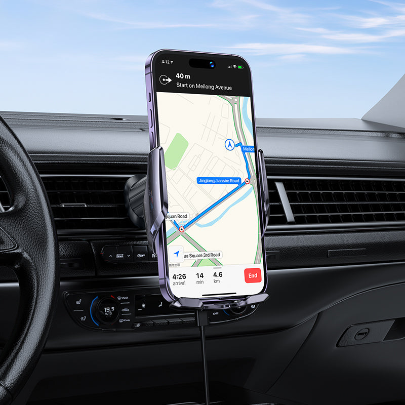 15W Automatic Clamping Wireless Charging Air Vent Phone Holder (CA202 Plus)